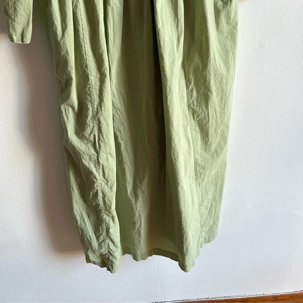 April Cornell Sz XS Green Dainty Long Sleeves Cotton Cottagecore Max Dress - Picture 8 of 13